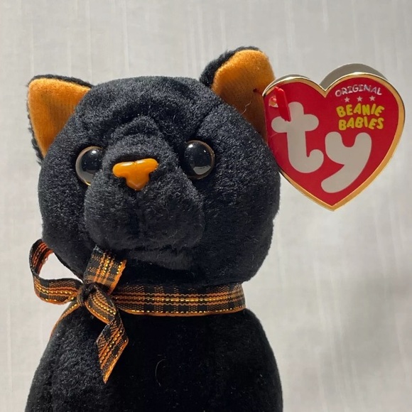 TY Beanie Babies SNEAK Black Cat, Halloween decoration, Tag Errors, Rare, 2010 - Picture 5 of 9